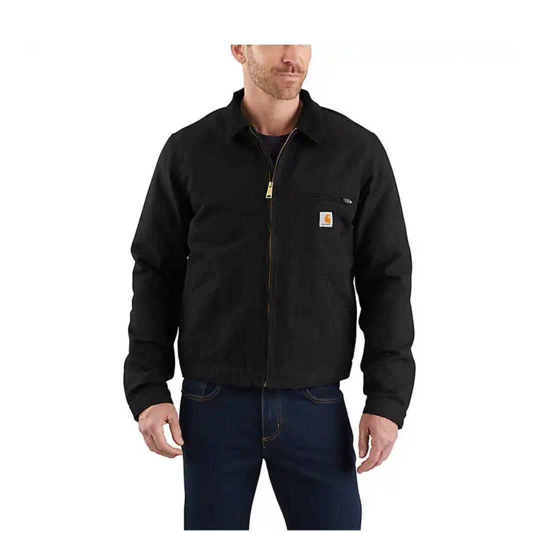 Carhartt Men's Detroit Duck Blanket Lined Black Jacket weis-western-wear