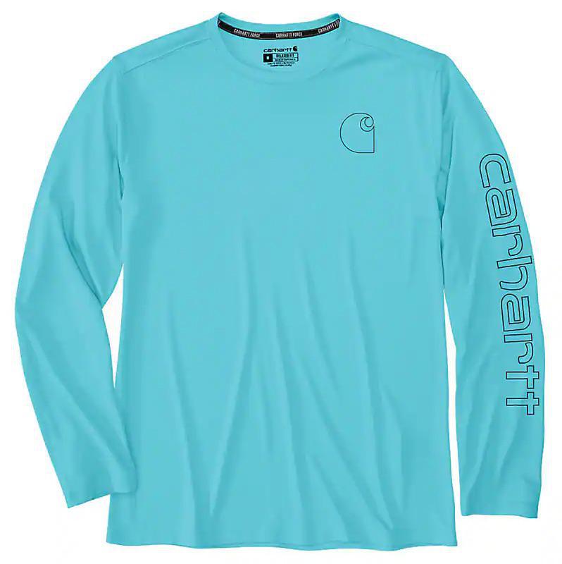 Carhartt Men's Force Sun Defender Lightweight Logo Long Sleeve 106164