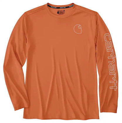 Carhartt Men's Force Sun Defender Lightweight Logo Long Sleeve 106164