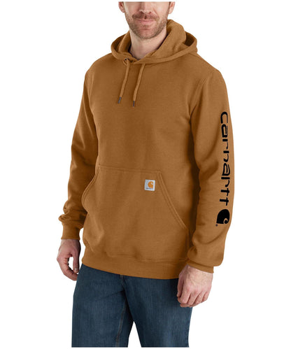 Carhartt Men's Hoodie Loose Fit Midweight Logo Sleeve Pullover