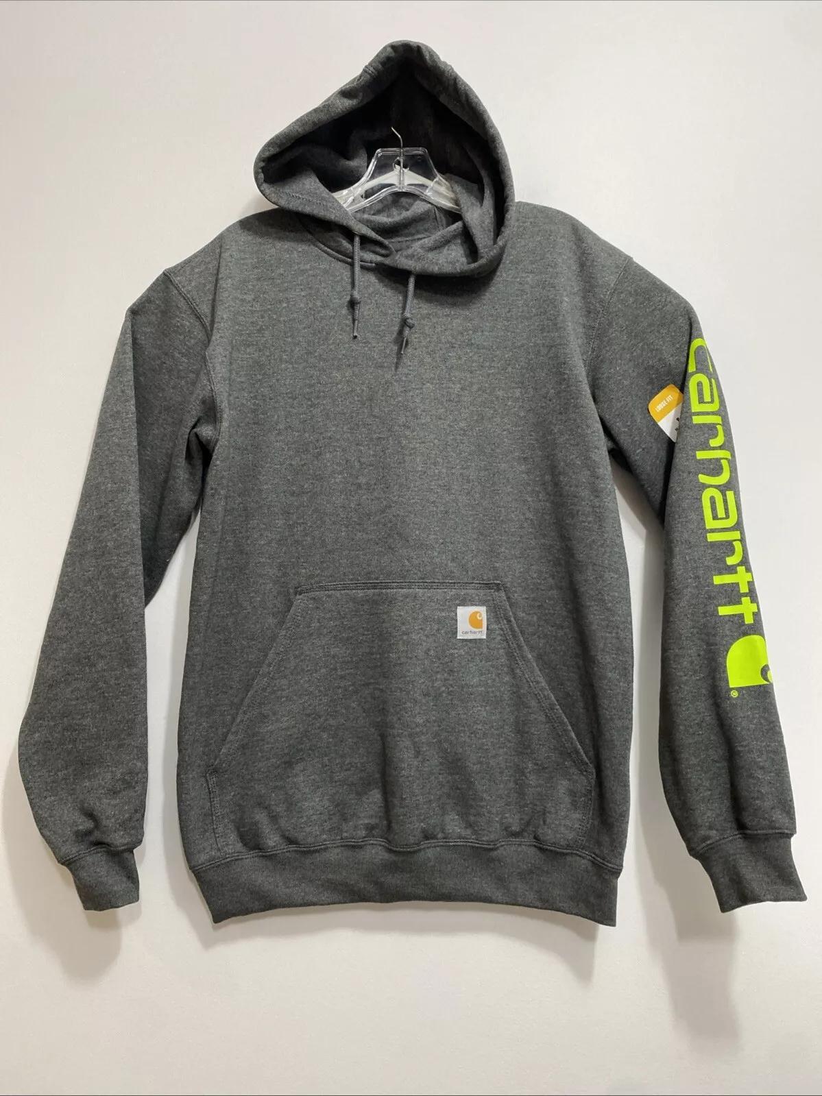 Carhartt Men's Hoodie Loose Fit Midweight Logo Sleeve Pullover