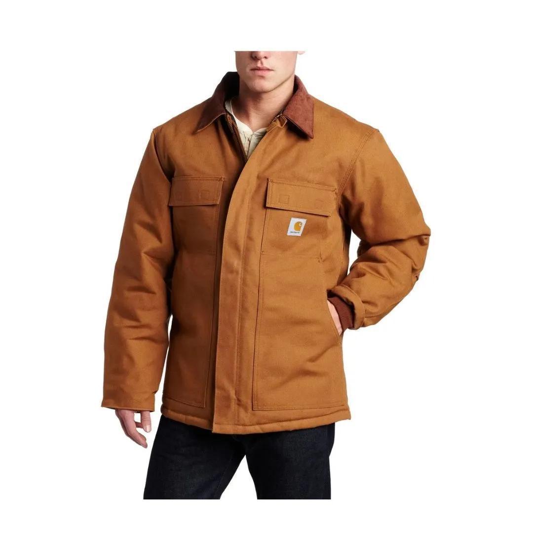 Carhartt Men's Jacket Insulated Loose Fit Firm Duck Traditional Coat