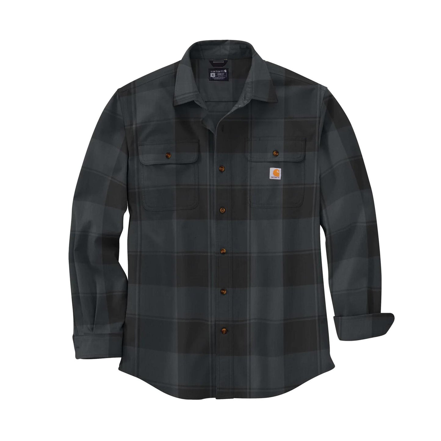 Carhartt Men's Loose Fit Heavyweight Flannel Long-Sleeve Plaid Shirt 106356