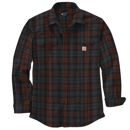 Carhartt Men's Loose Fit Heavyweight Flannel Long-Sleeve Plaid Shirt 106356