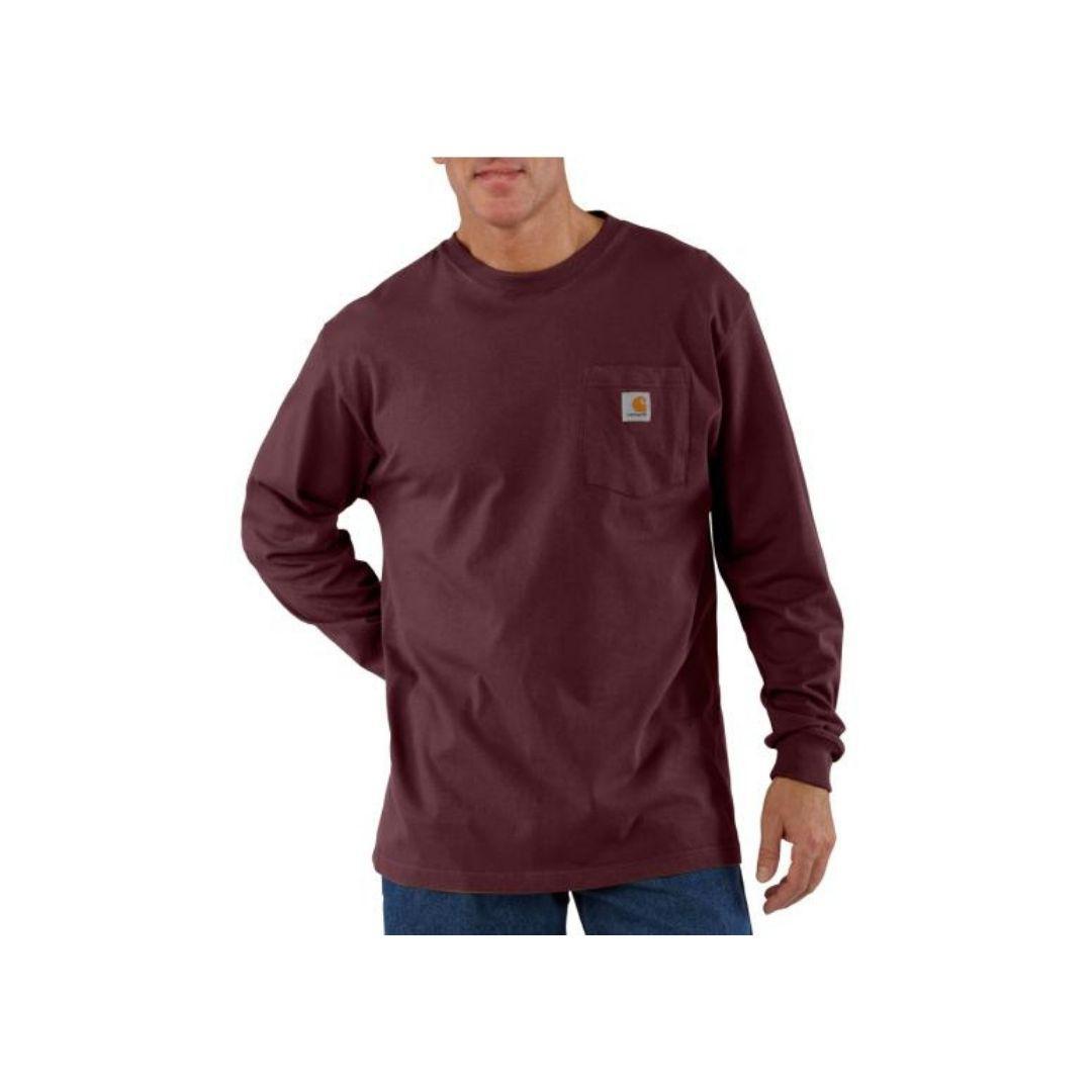 Carhartt Men's Loose Fit Heavyweight Long Sleeve Pocket T-Shirt weis-western-wear