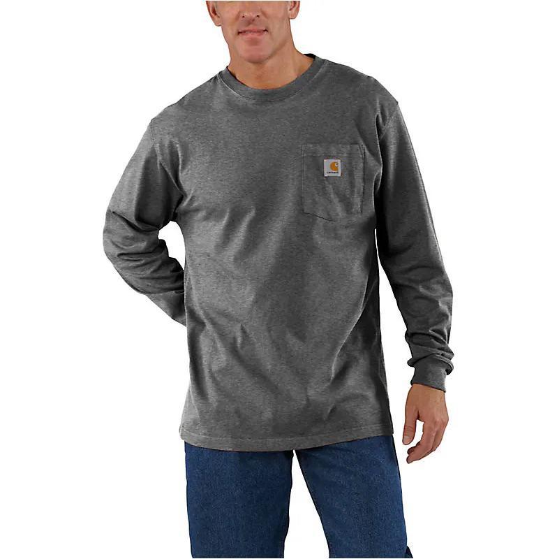 Carhartt Men's Loose Fit Heavyweight Long Sleeve Pocket T-Shirt K126-CRH