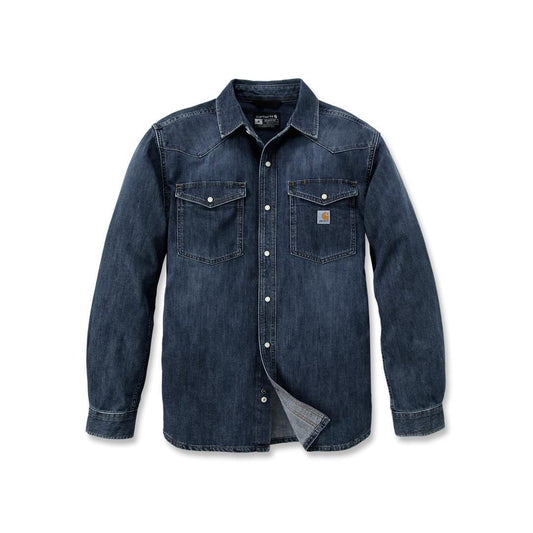 Carhartt Men's Montana Relaxed Fit Midweight Denim Long Sleeve Snap Front Shirt weis-western-wear