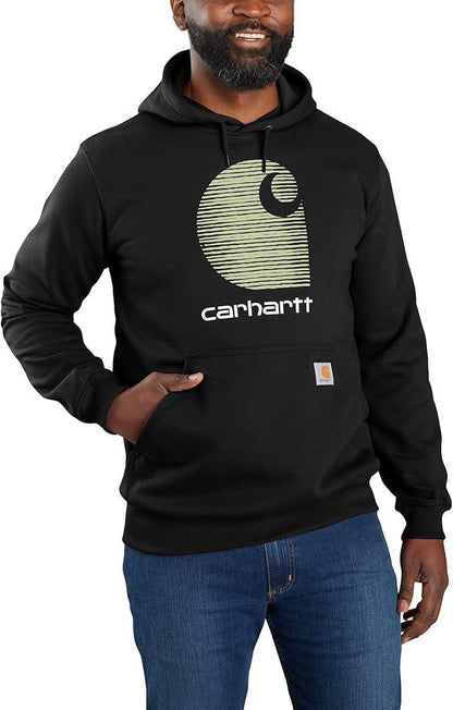 Carhartt Men’s Rain Defender Loose Fit Midweight "C" Logo Graphic Sweatshirt