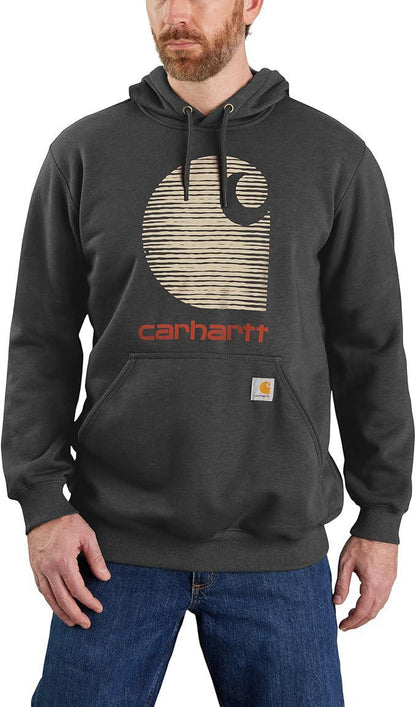 Carhartt Men’s Rain Defender Loose Fit Midweight "C" Logo Graphic Sweatshirt