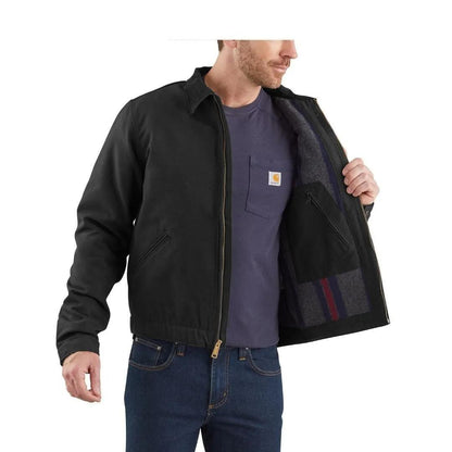 Carhartt Men’s Relaxed Fit Duck Blanket- Lined Detroit Jacket