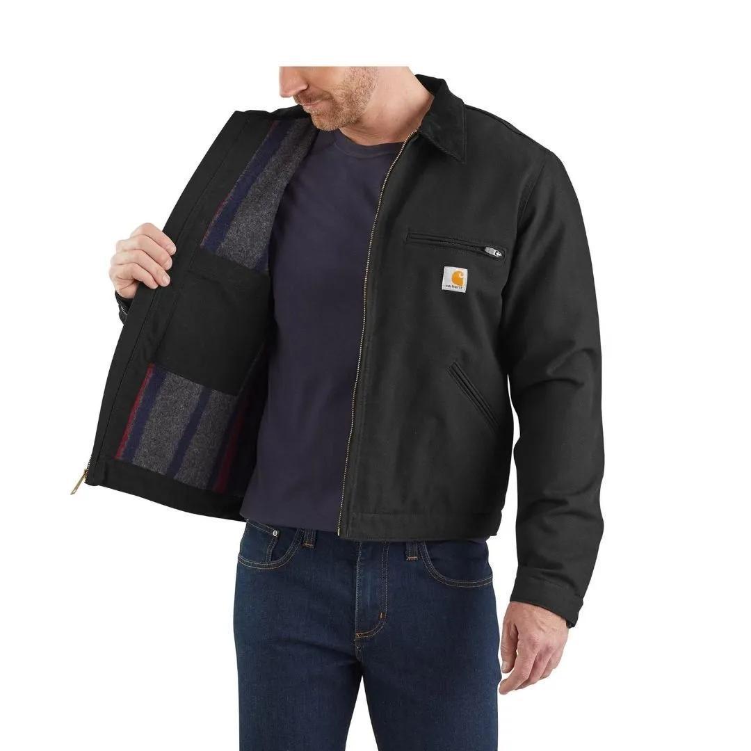 Carhartt Men’s Relaxed Fit Duck Blanket- Lined Detroit Jacket