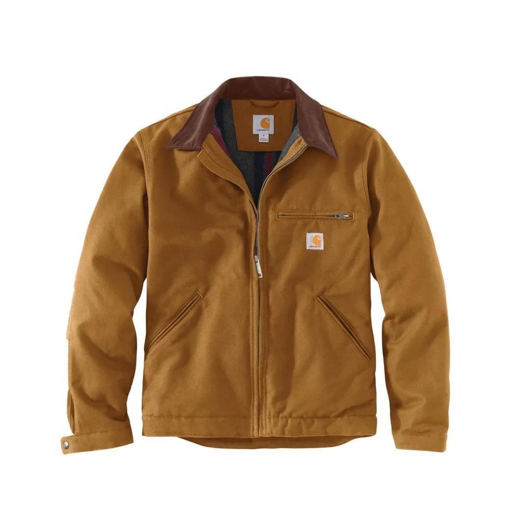 Carhartt Men’s Relaxed Fit Duck Blanket- Lined Detroit Jacket