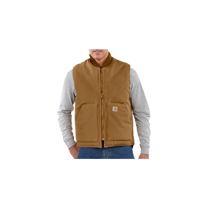 Carhartt Men's Relaxed Fit Firm Duck Insulated Rib Collar Vest weis-western-wear