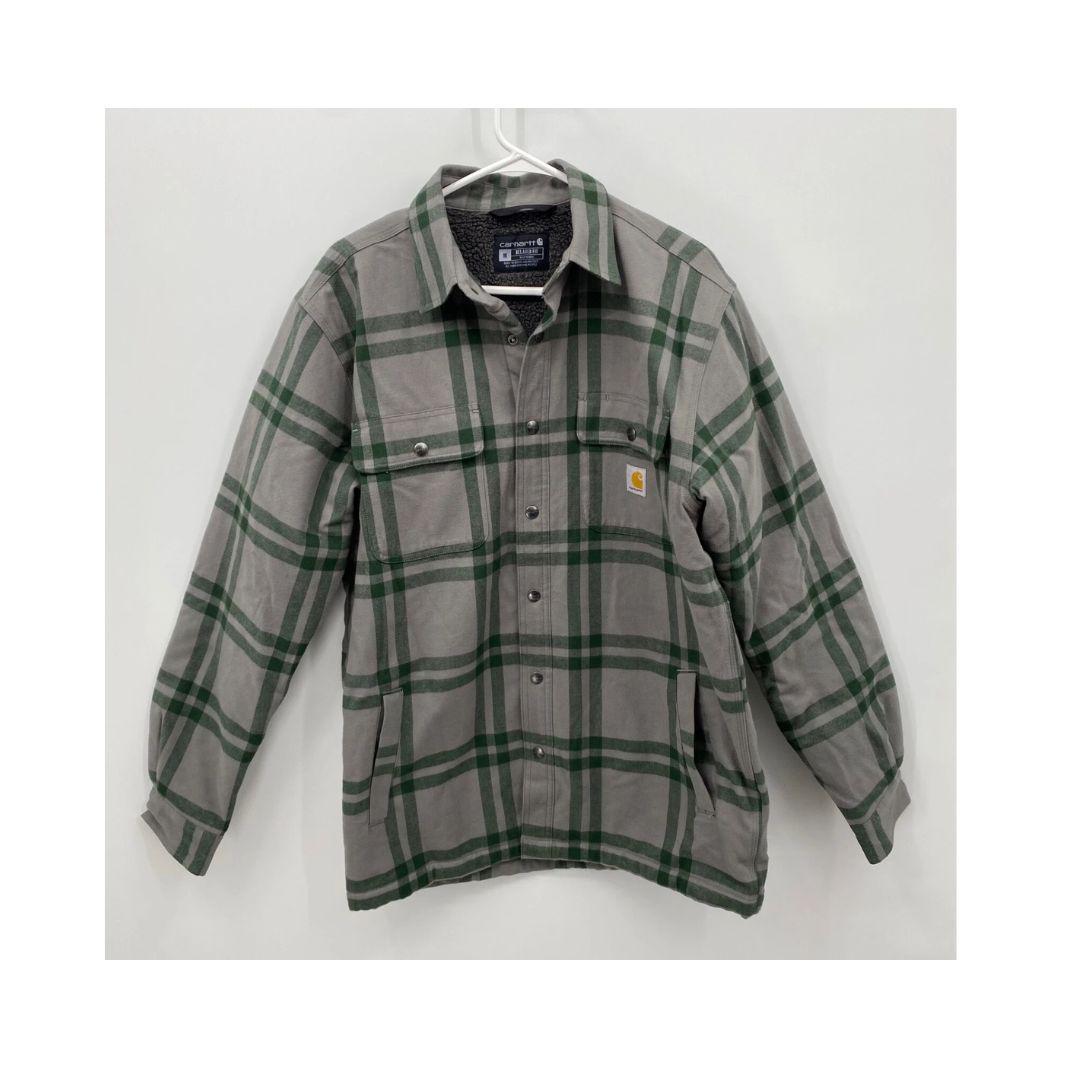 Carhartt Men's Relaxed Fit Flannel Sherpa-Lined Jacket 106354