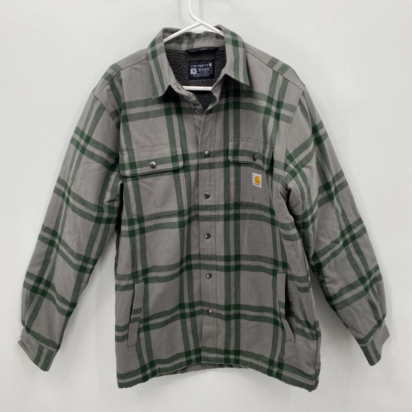 Carhartt Men's Relaxed Fit Flannel Sherpa-Lined Jacket 106354