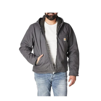 Carhartt Men’s Relaxed Fit Washed Duck Sherpa-Lined Jacket
