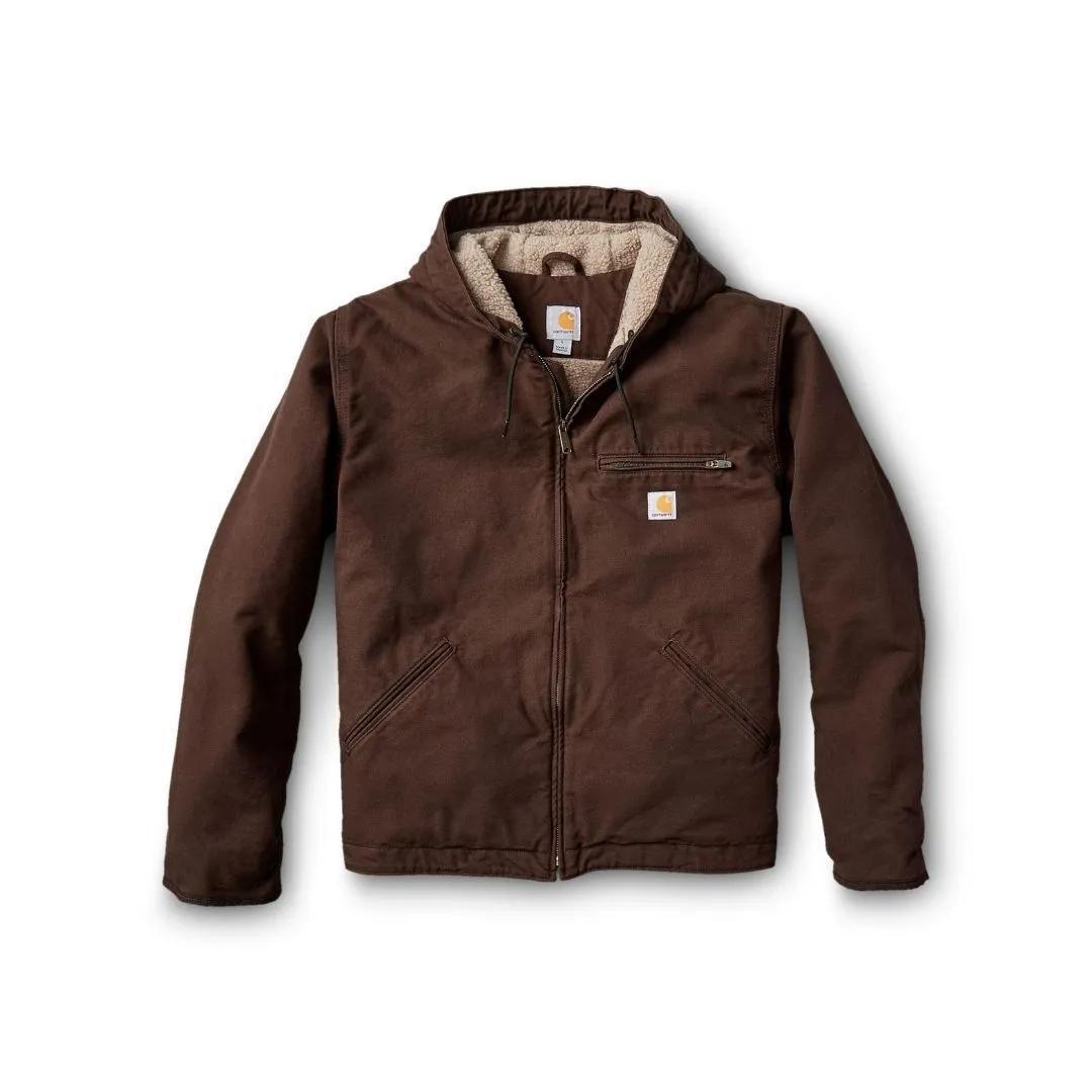 Carhartt Men’s Relaxed Fit Washed Duck Sherpa-Lined Jacket