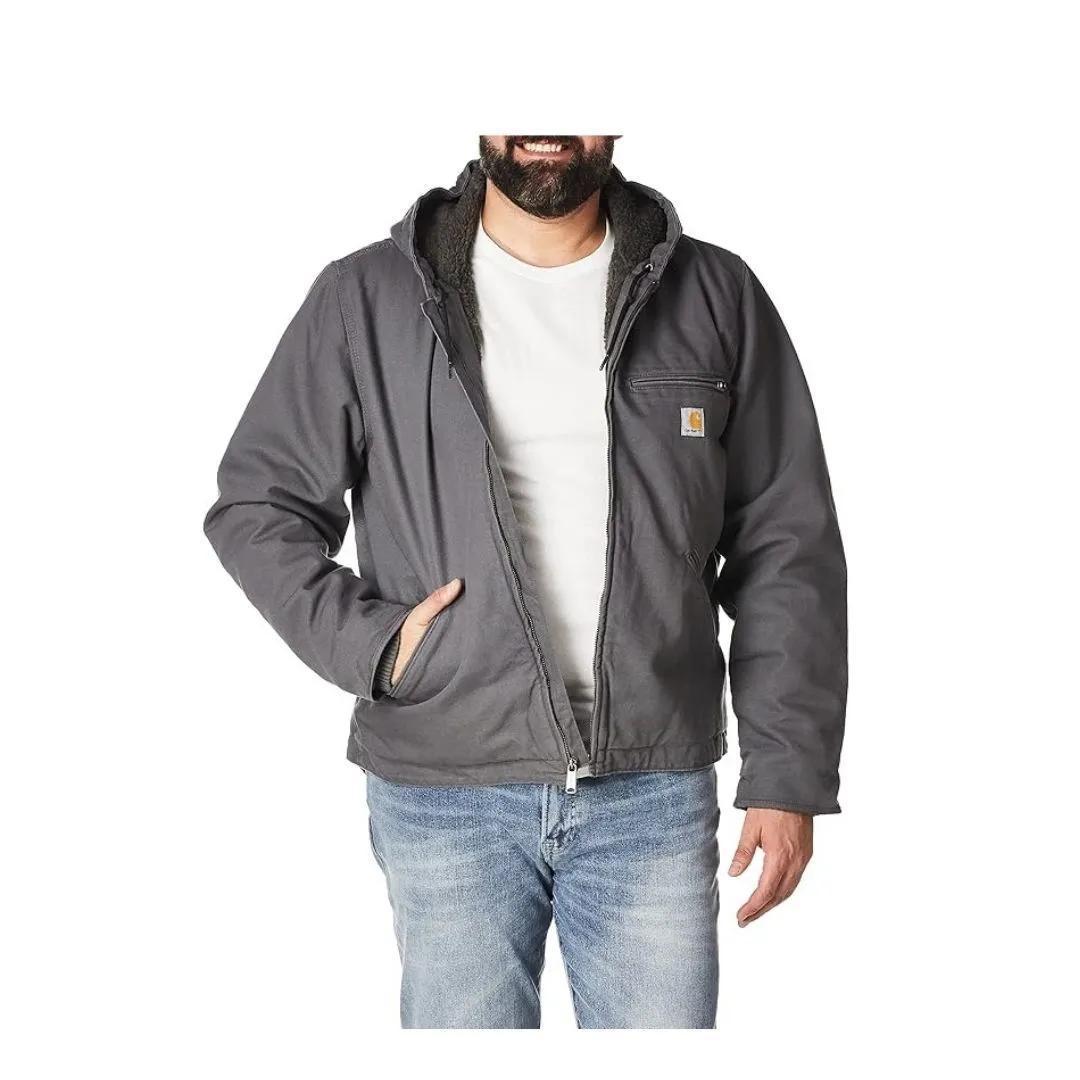 Carhartt Men’s Relaxed Fit Washed Duck Sherpa-Lined Jacket