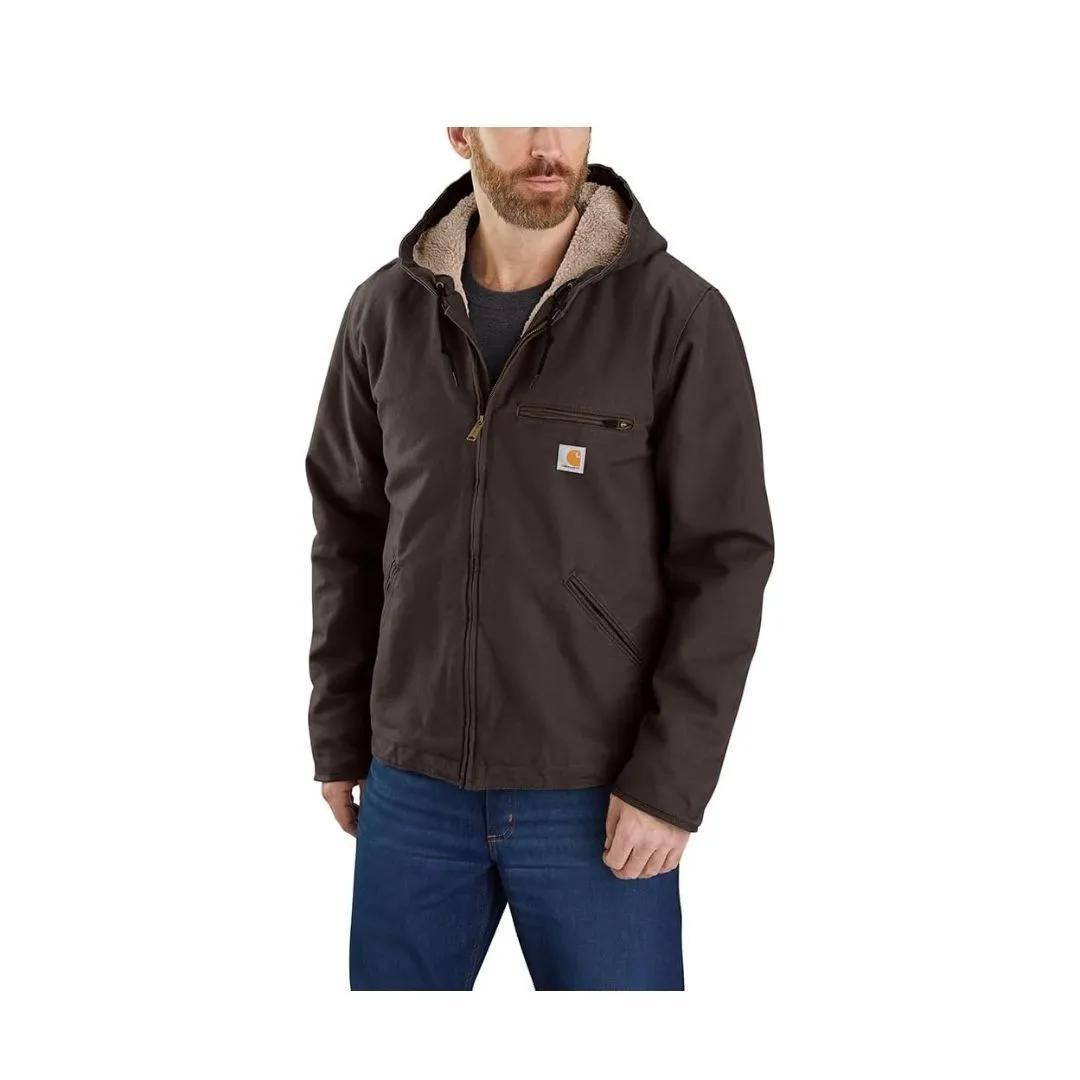 Carhartt Men’s Relaxed Fit Washed Duck Sherpa-Lined Jacket