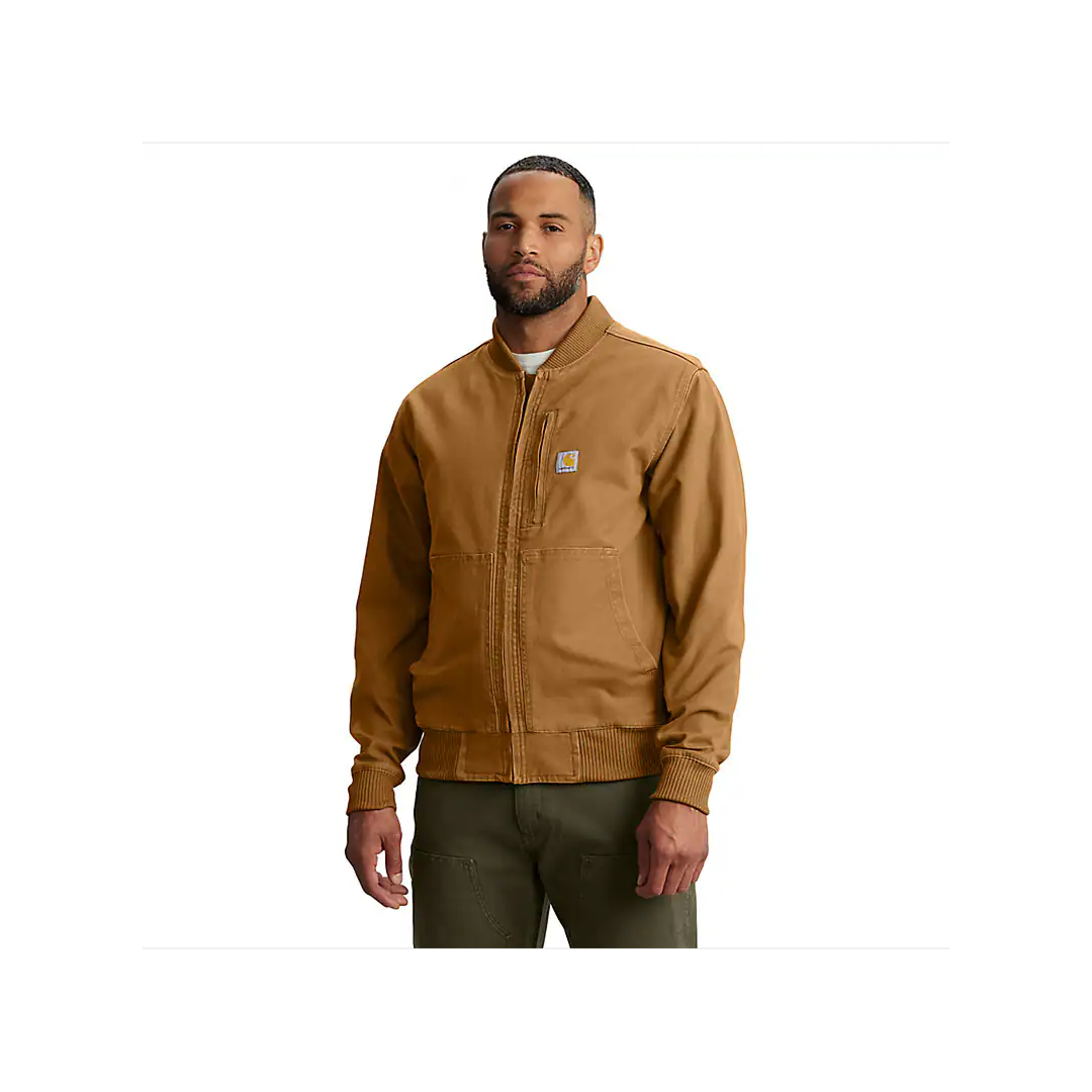 Carhartt Men's Rugged Flex® Duck Relaxed Fit Bomber Jacket weis-western-wear
