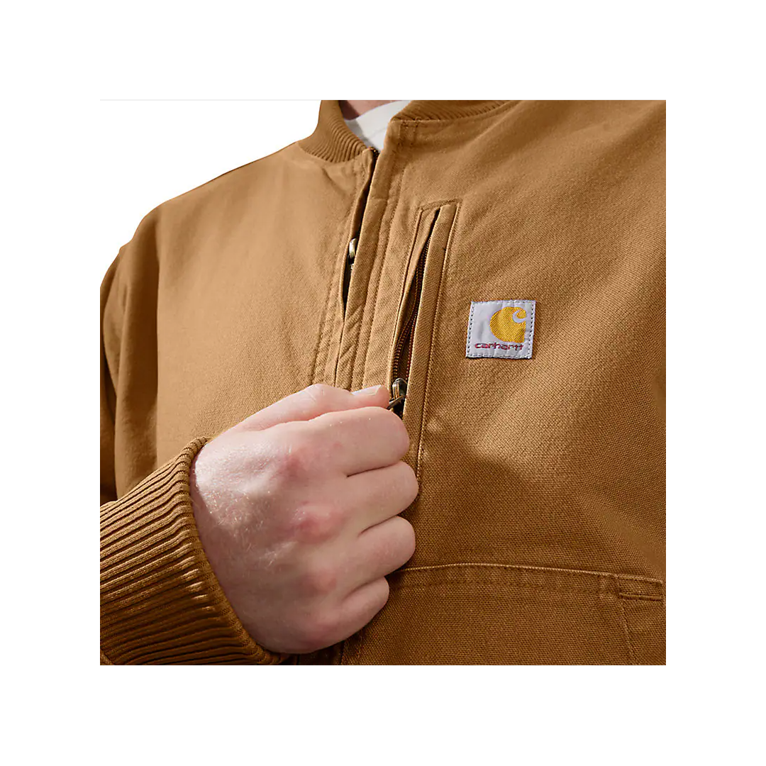 Carhartt Men's Rugged Flex® Duck Relaxed Fit Bomber Jacket weis-western-wear