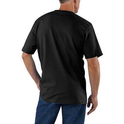 Carhartt Men's Shirt Loose Fit Heavyweight Short-Sleeve Pocket Black K87-BLK