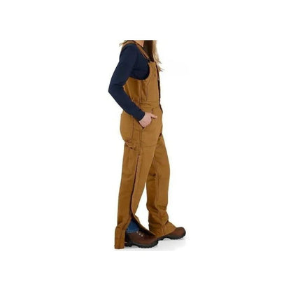 Carhartt Women’s Bib Overalls Insulated Loose Fit Washed Duck