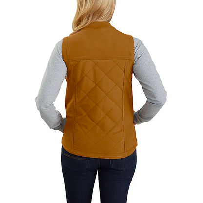 Carhartt Women's Rugged Flex Relaxed Fit Canvas Insulated RIB Collar Vests 104423