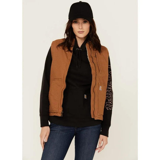 Carhartt Women's Vest Sherpa Lined Washed Duck 104224