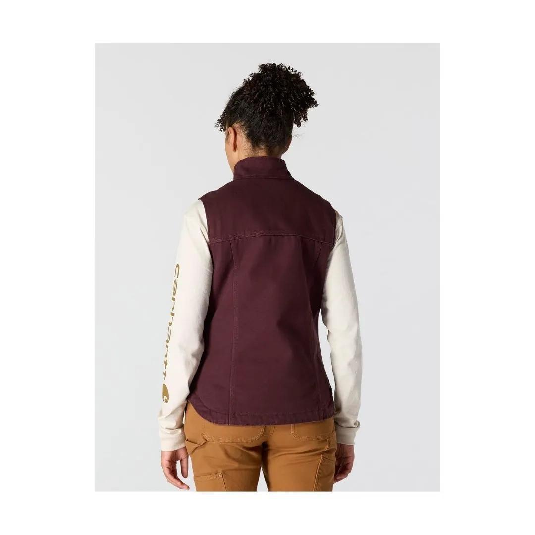 Carhartt Women's Vest Sherpa Lined Washed Duck 104224
