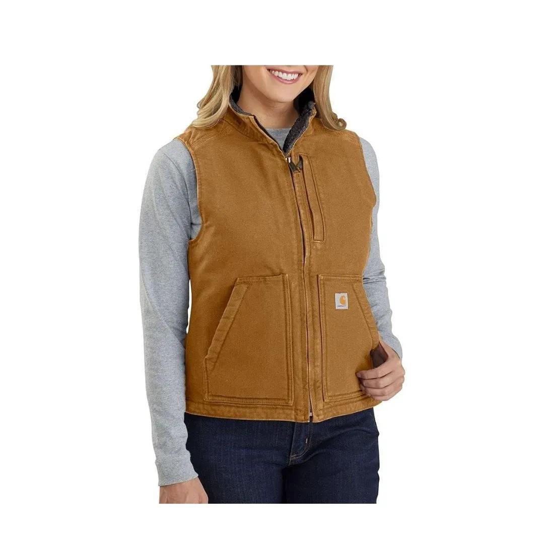 Carhartt Women's Vest Sherpa Lined Washed Duck 104224 – Wei's