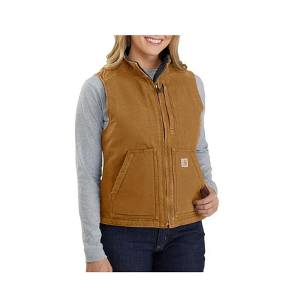 Carhartt Women's Vest Sherpa Lined Washed Duck 104224