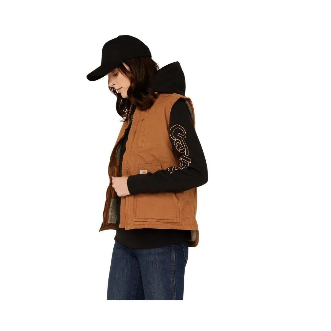 Carhartt Women's Vest Sherpa Lined Washed Duck 104224