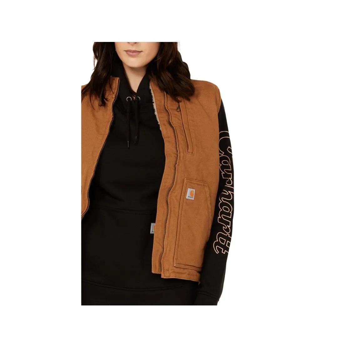 Carhartt Women's Vest Sherpa Lined Washed Duck 104224