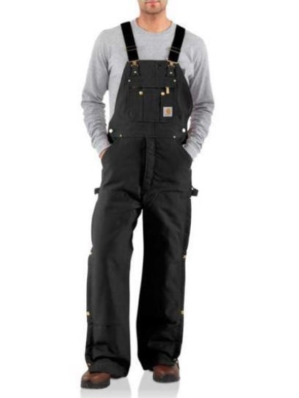 Carhartt Work Men's Bib Overalls Lined Duck Midweight -Clearance