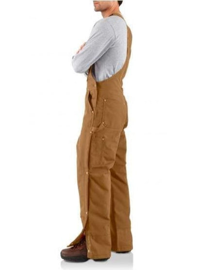 Carhartt Work Men's Bib Overalls Lined Duck Midweight -Clearance