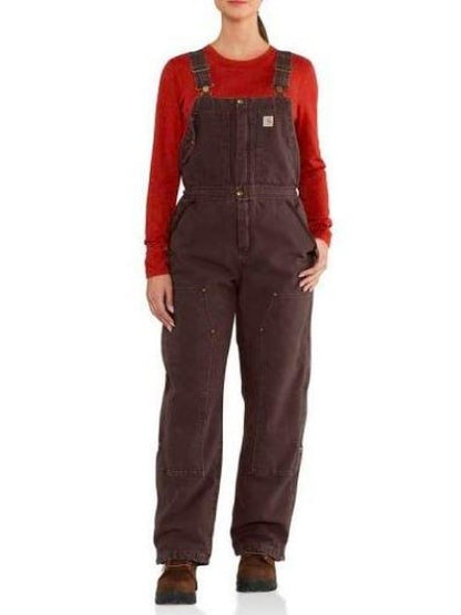 Carhartt Work Women's Bib Overall Lined Weathered Duck – Wei's