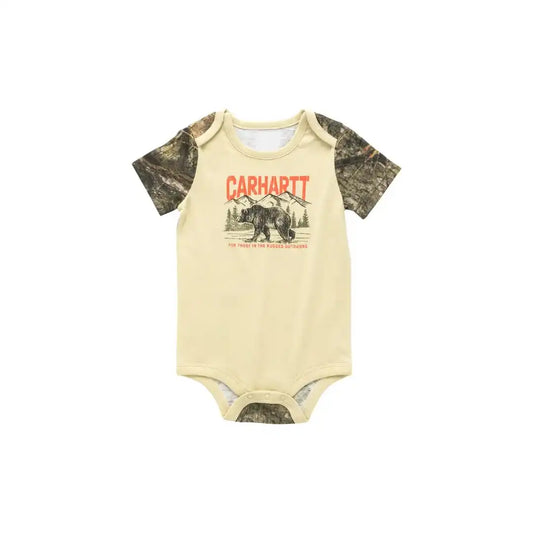 Carhartt Infant Boy's Short Sleeve Camo Bear Onesie
