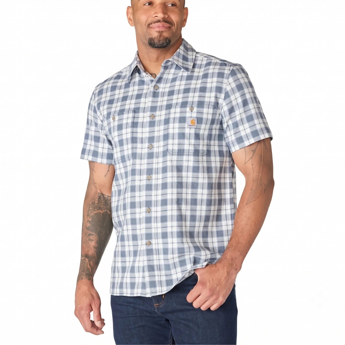 Carhartt Men's Bozeman Relaxed SS Plaid Shirt - Carhartt