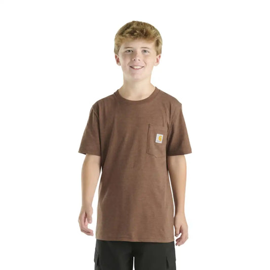 Carhartt Boy's Short Sleeve Pocket Crewneck T-Shirt With Logo on Back