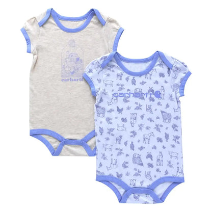 Carhartt Infant Short Sleeve Farm Print Onesie 2 Piece Set