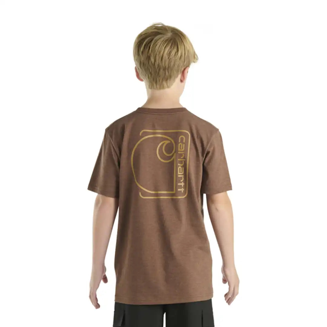 Carhartt Boy's Short Sleeve Pocket Crewneck T-Shirt With Logo on Back