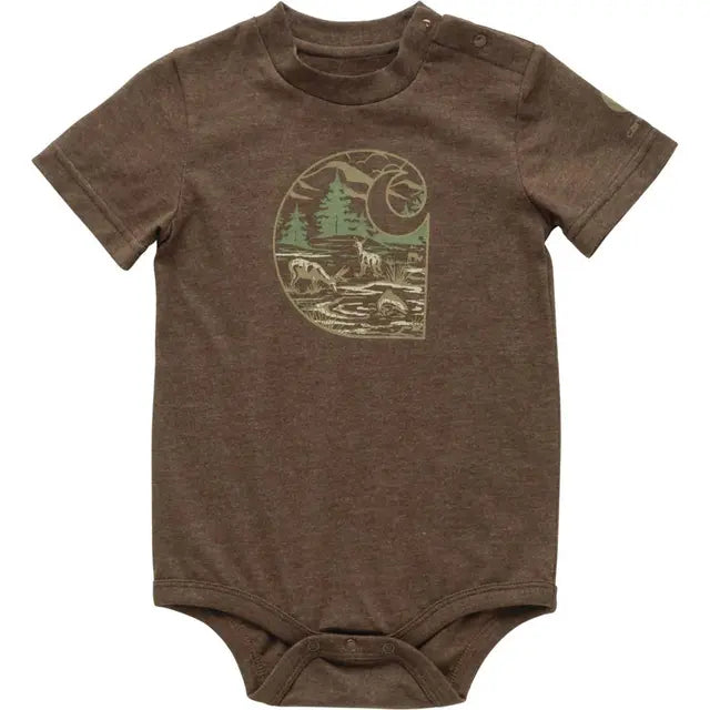 Carhartt Infant Boy's Short Sleeve Deer Onesie