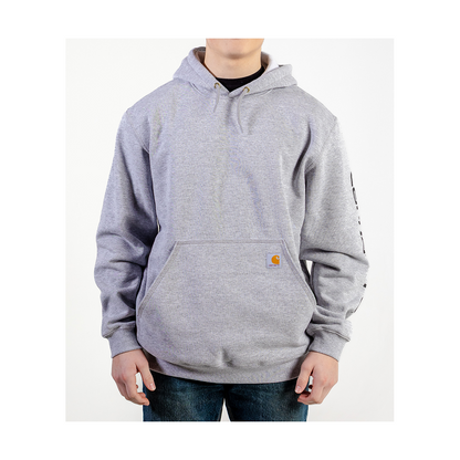 Carhartt Men's Hoodie Loose Fit Midweight Logo Sleeve Pullover