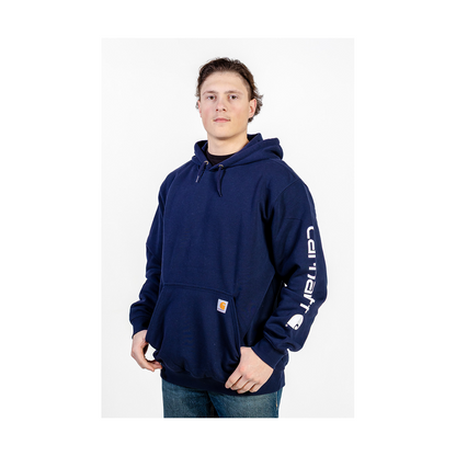 Carhartt Men's Hoodie Loose Fit Midweight Logo Sleeve Pullover