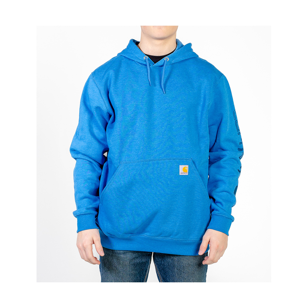 Carhartt Men's Loose Fit Midweight Logo Sleeve Graphic Hoodie