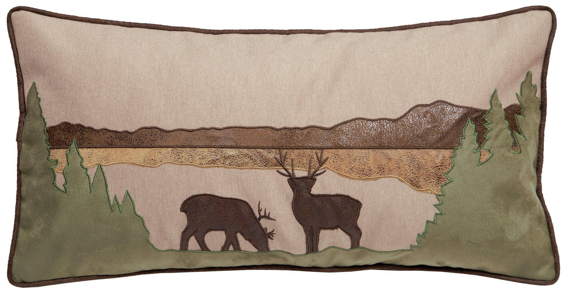Carstens Deer Scene Pillow weis-western-wear