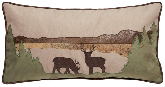 Carstens Deer Scene Pillow weis-western-wear