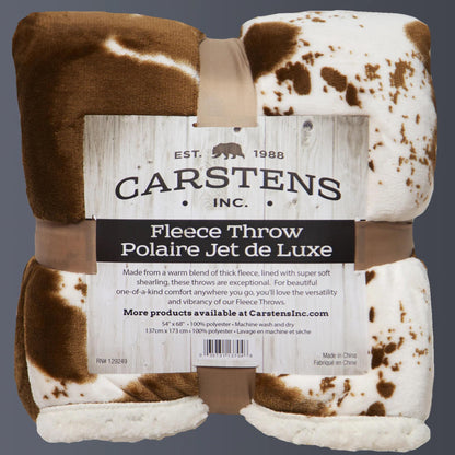 Carstens Hair on Hide Plush Sherpa Throw