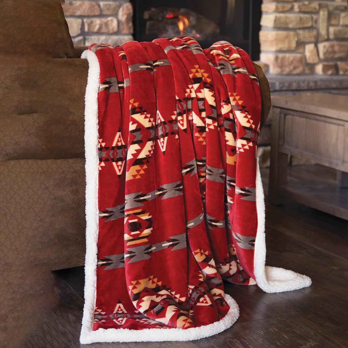 Carstens Red SW Plush Throw JP529